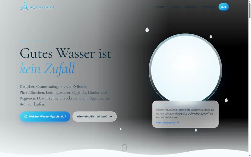 Startseite von aquaviana.com