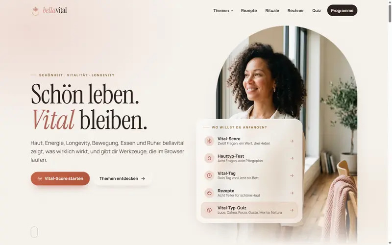 Startseite von bellavital.de