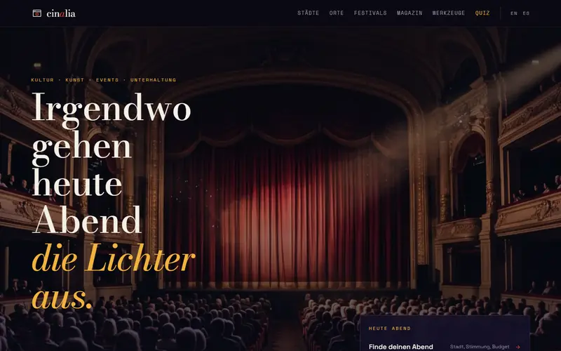 Startseite von cinalia.de