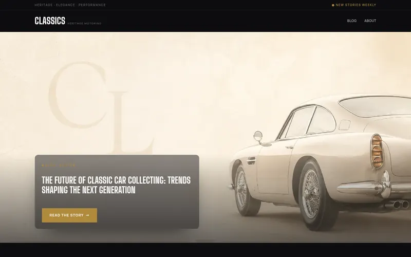 Home page of classics.lifestyle