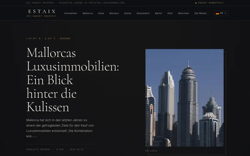 Startseite von estaix.de