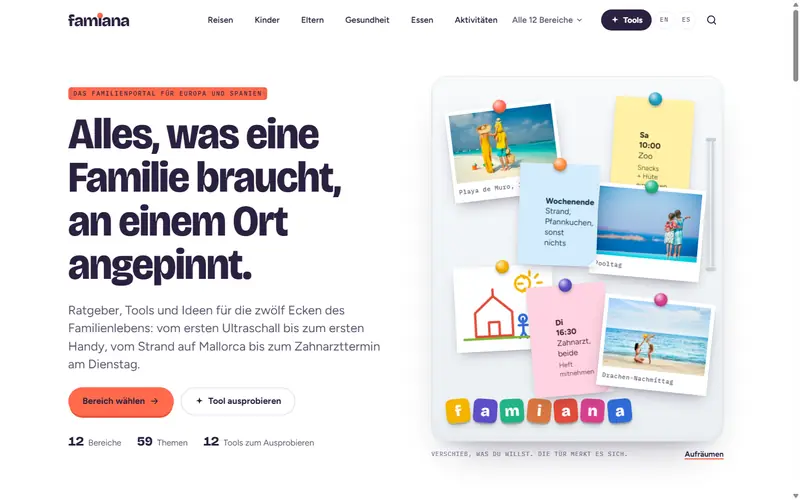 Startseite von famiana.de