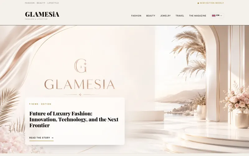 Home page of glamesia.com