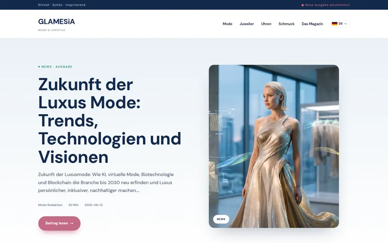 Startseite von glamesia.de