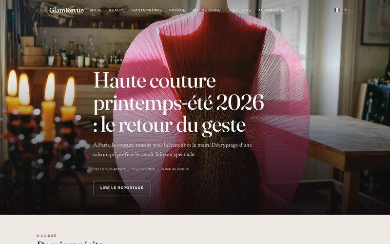 Startseite von glamrevue.fr