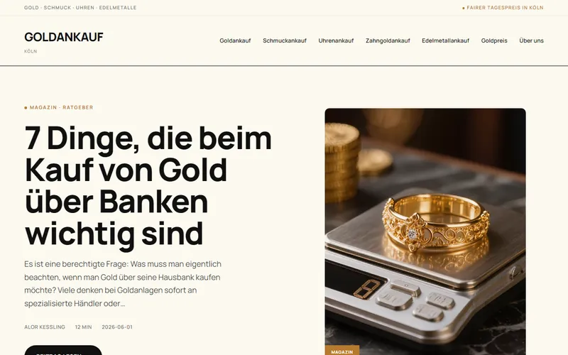 Home page of goldankauf.koeln