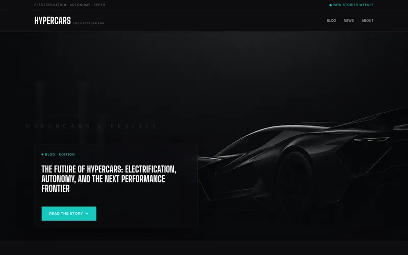 Startseite von hypercars.lifestyle