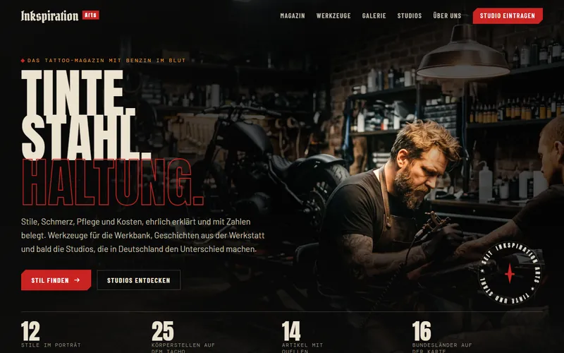 Home page of inkspiration-arts.de