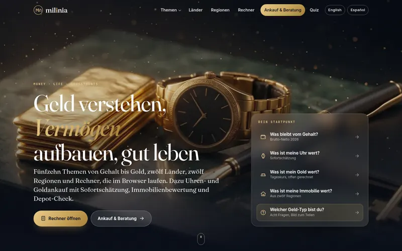 Startseite von milinia.de