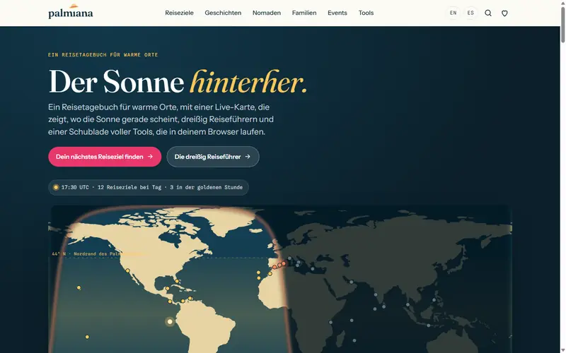Startseite von palmiana.de
