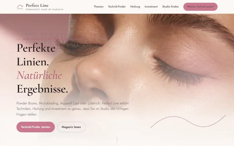 Home page of perfect-line.de
