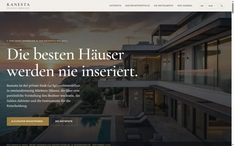 Startseite von ranesta.de