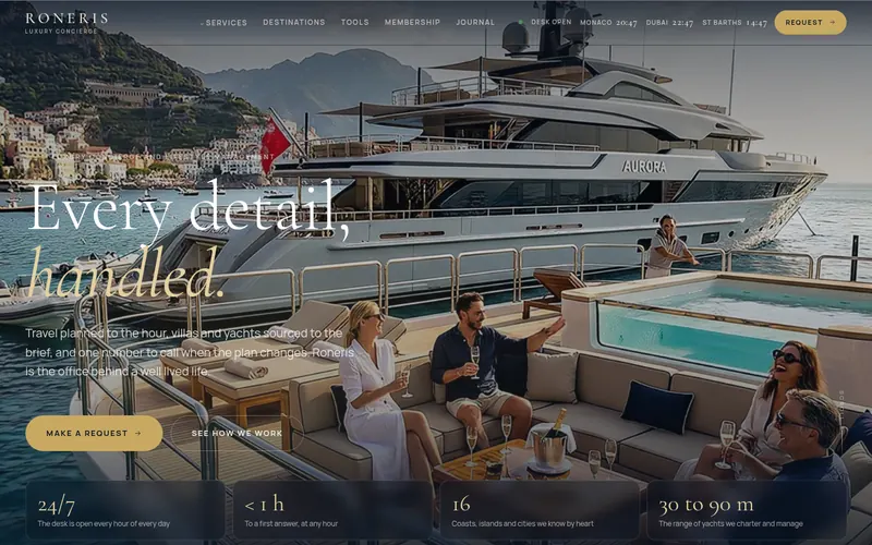 Startseite von roneris.com