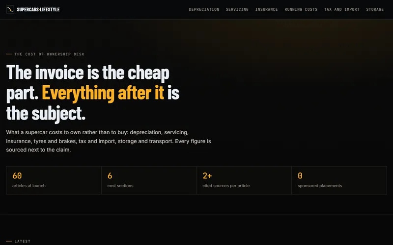 Home page of supercars-lifestyle.com